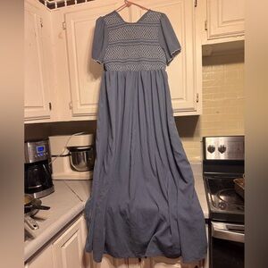 - Elegant Blue Maxi Dress